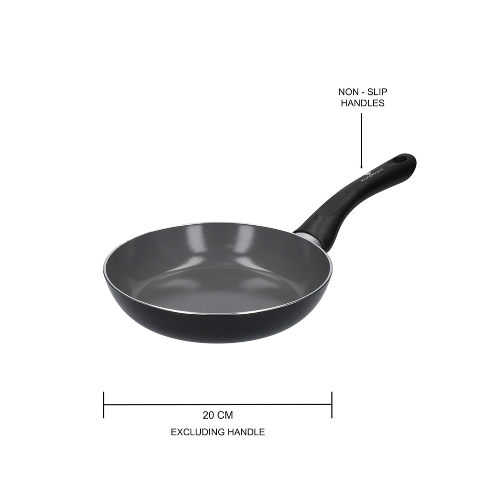 3pc Can-to-Pan Recycled Aluminium & Ceramic Frying Pan Set with 3x Non-Stick Frying Pans Sized 20cm, 24cm and 28cm