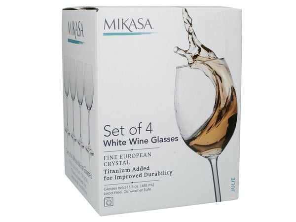Mikasa Julie Set Of 4 16.5Oz White Wine Glasses image 3