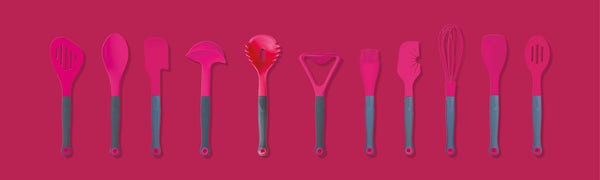 Colourworks Brights Pink Silicone-Headed Slotted Spoon image 5