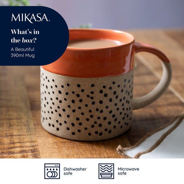Mikasa Wax Resist Orange Glaze Mug, 390ML image 8