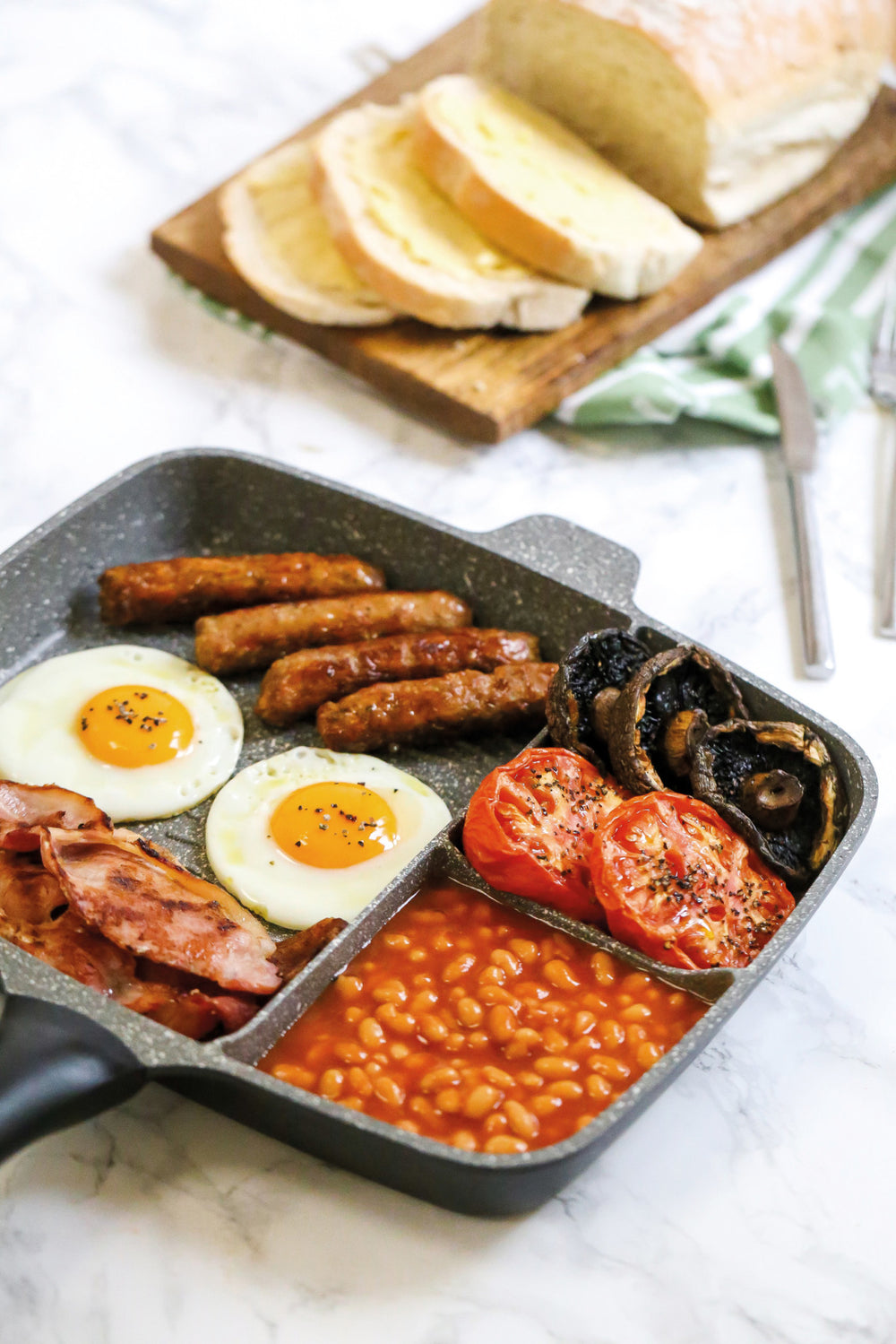 MasterClass Cast Aluminium Three Section Grill Pan
