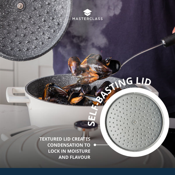 MasterClass Cream Cast Aluminium Casserole Dish, 2.5L image 10