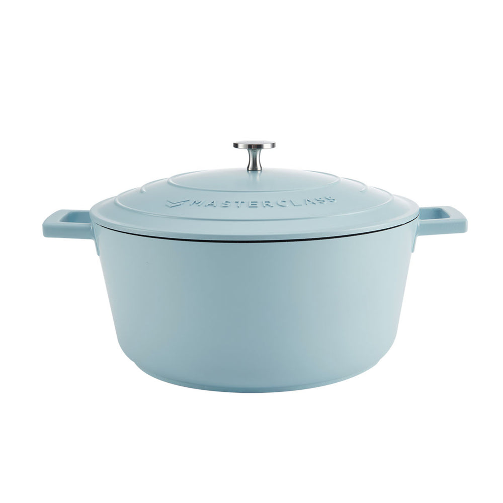 MasterClass Sky Blue Cast Aluminium Casserole Dish, 5L