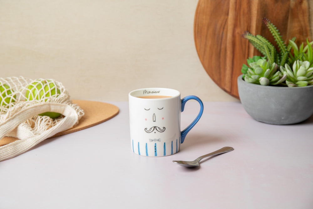 Mikasa Monsieur Straight-Sided Porcelain Mug, 280ml