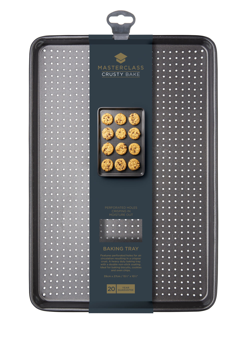 MasterClass Crusty Bake Non-Stick Baking Tray, 39cm x 27cm