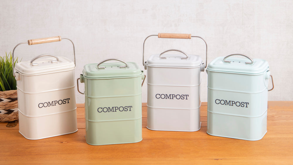 Living Nostalgia Antique Cream Compost Bin