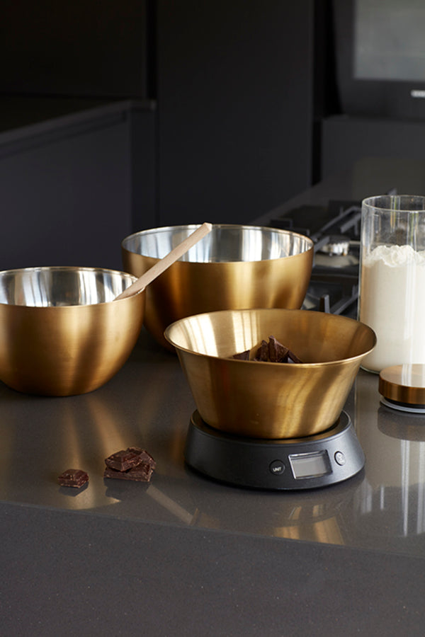 MasterClass Stainless Steel Brass Finish Mixing Bowl, 21cm image 5