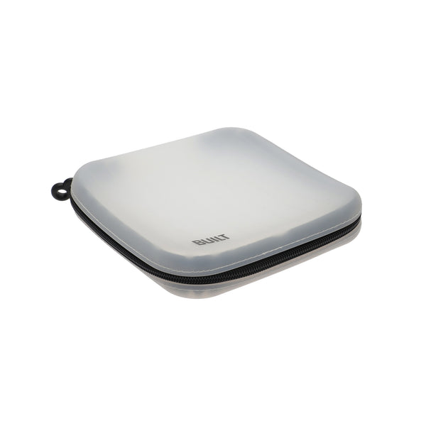 BUILT Silicone Bag with Zip for Snacks, Make-Up and More, 16 x 16cm BPA-Free Reusable Storage Pouch image 3