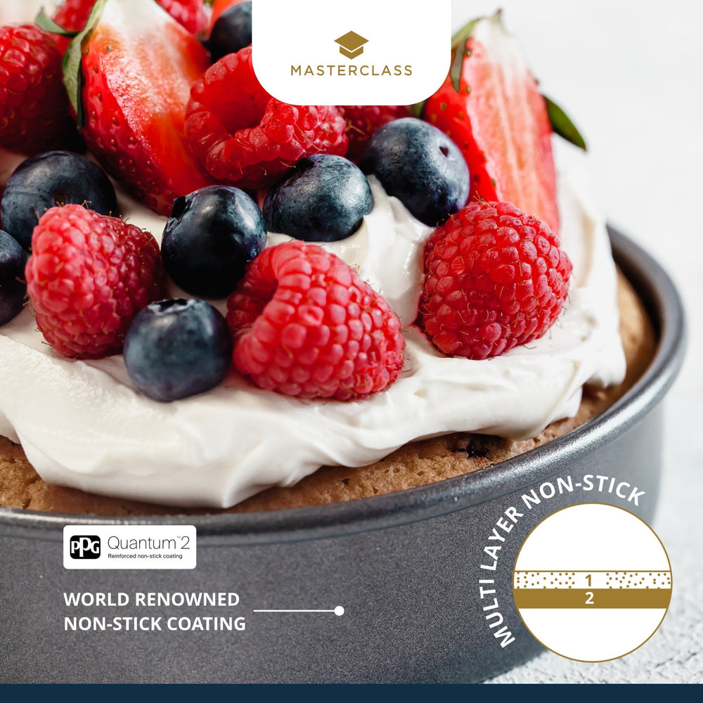 MasterClass Non-Stick Loose Base Deep Cake Pan, 25cm