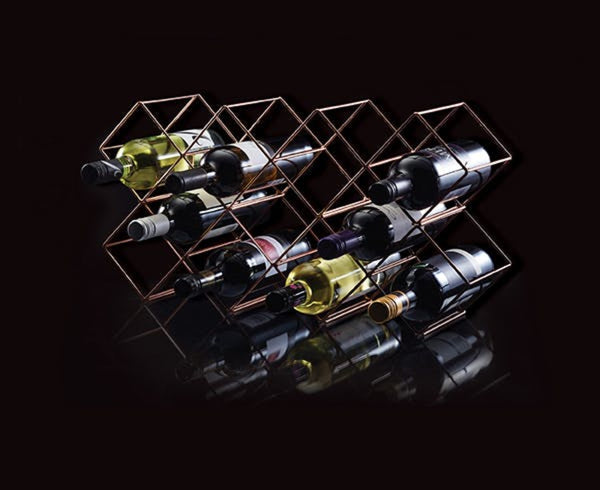 BarCraft Stackable Copper Finish Wine Rack image 2
