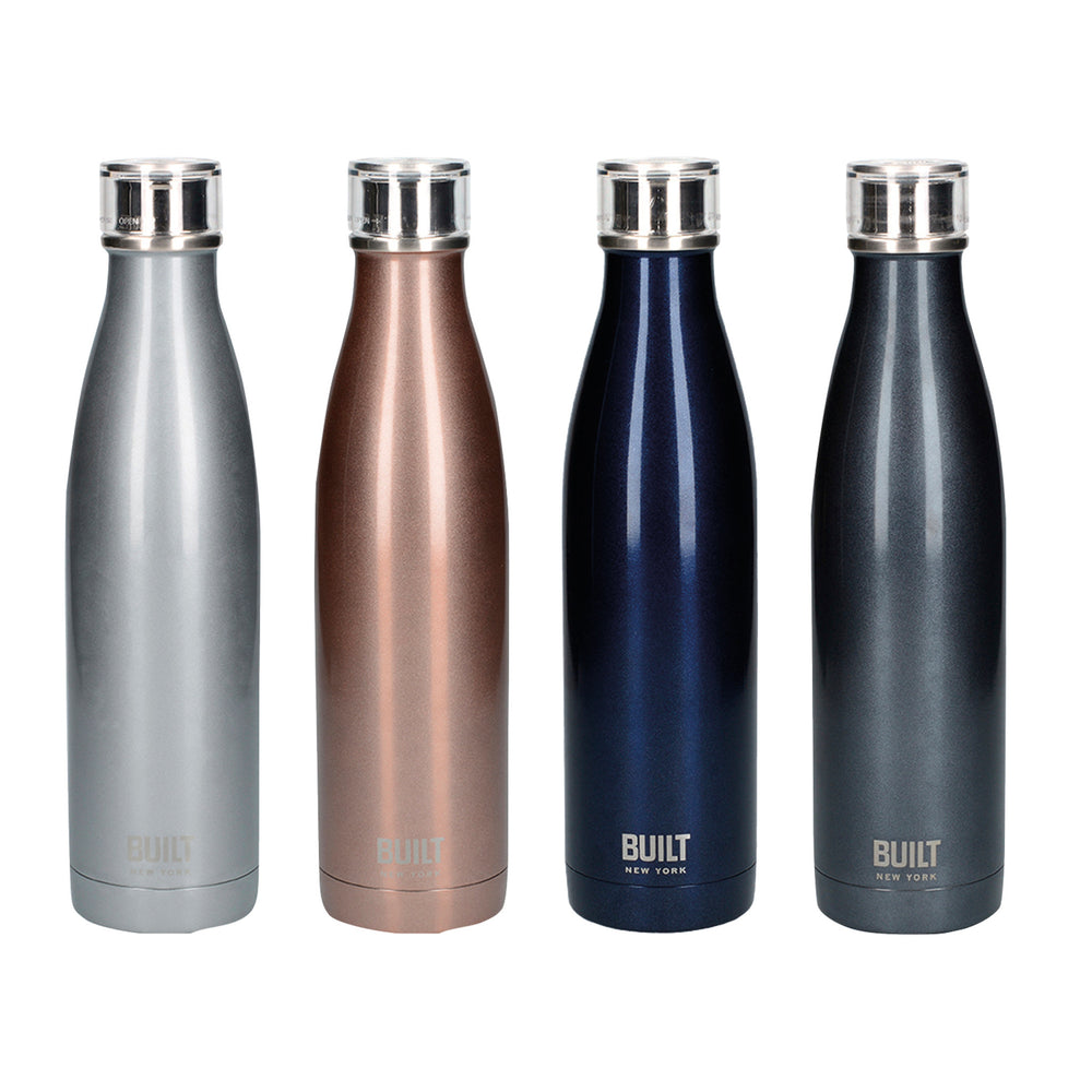Built 740ml Double Walled Stainless Steel Water Bottle Rose Gold
