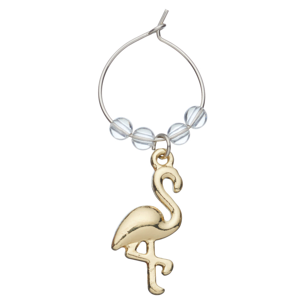BarCraft Tropical Pineapple & Flamingo Wine Charms