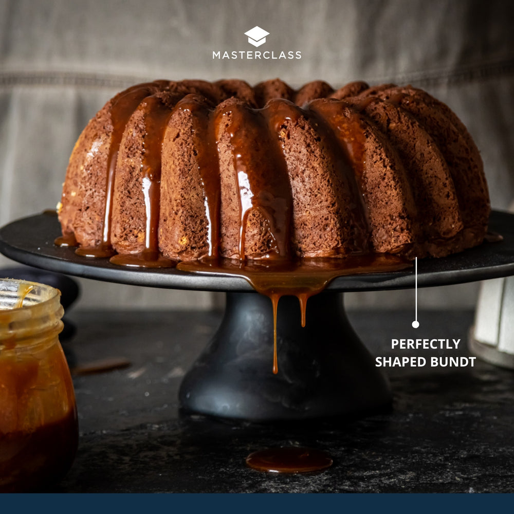 MasterClass Cast Aluminium Decorative Swirl Cake Tin, 24cm