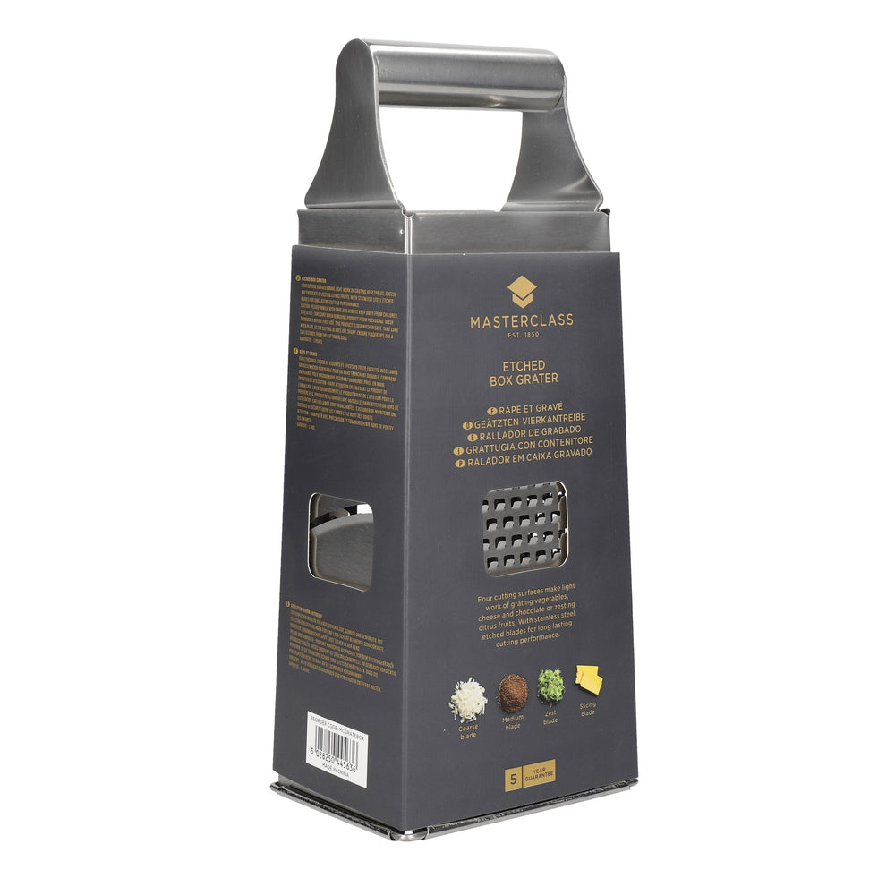 MasterClass Etched Stainless Steel Four Sided Box Grater