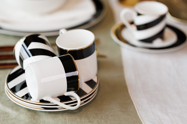 Mikasa Luxe Deco China Espresso Cups and Saucers, Set of 2, 100ml image 15