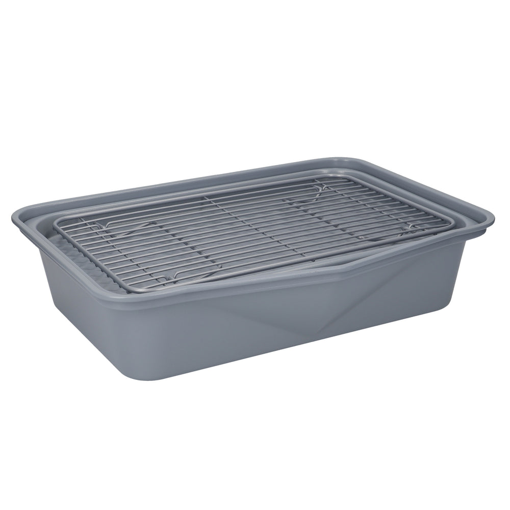 MasterClass Smart Ceramic Large Roasting Tin with Robust Non-Stick Coating, Carbon Steel - Grey
