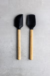 KitchenAid  2-Pack Mini Bamboo Spatulas with Heat Resistant and Flexible Silicone Heads image 2