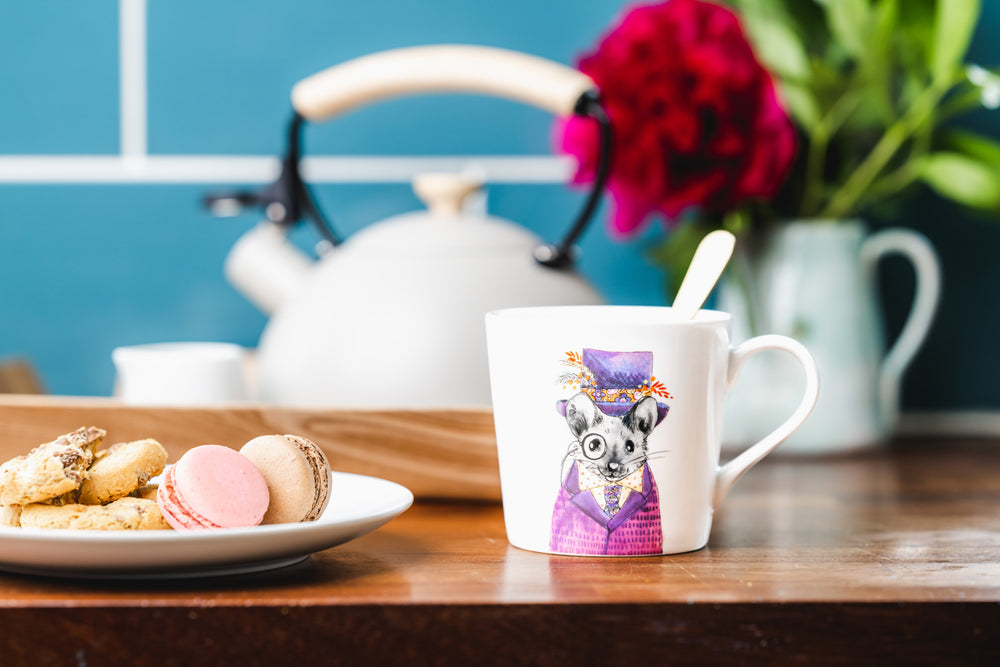 Mikasa Tipperleyhill Mouse Print Fine China Mug, 380ml