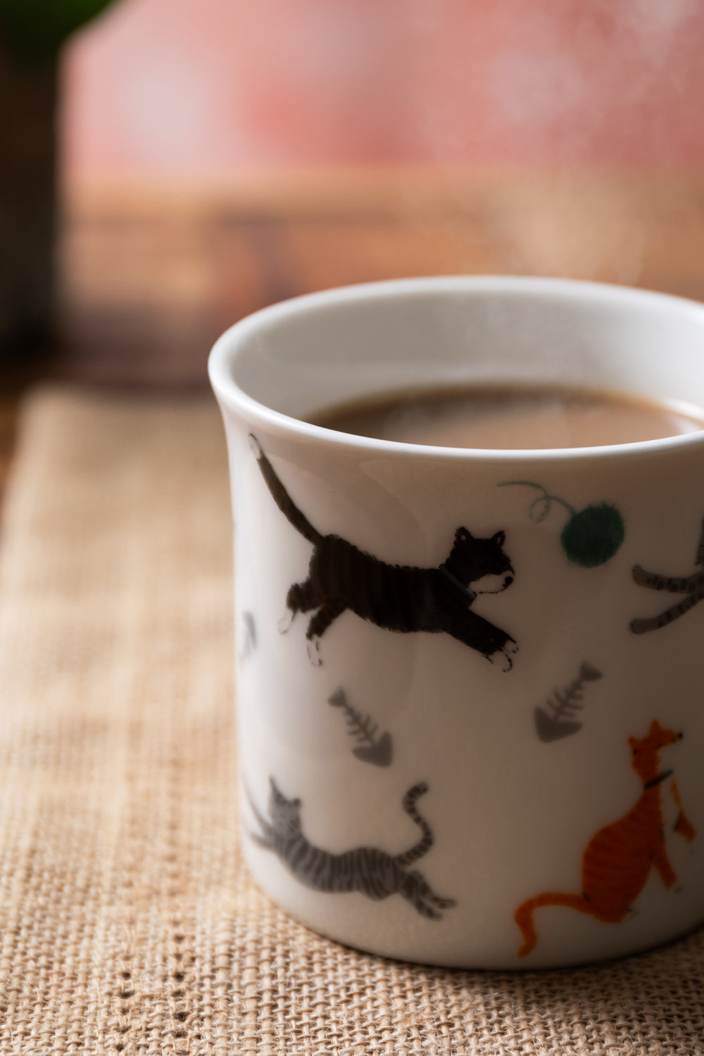Mikasa Fine China Cat Print Fluted Mug, 250ML