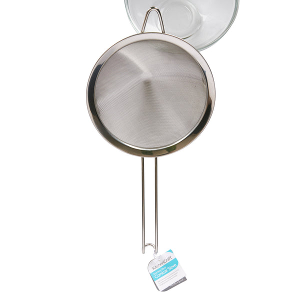 KitchenCraft Stainless Steel 18cm Fine Mesh Conical Sieve image 3