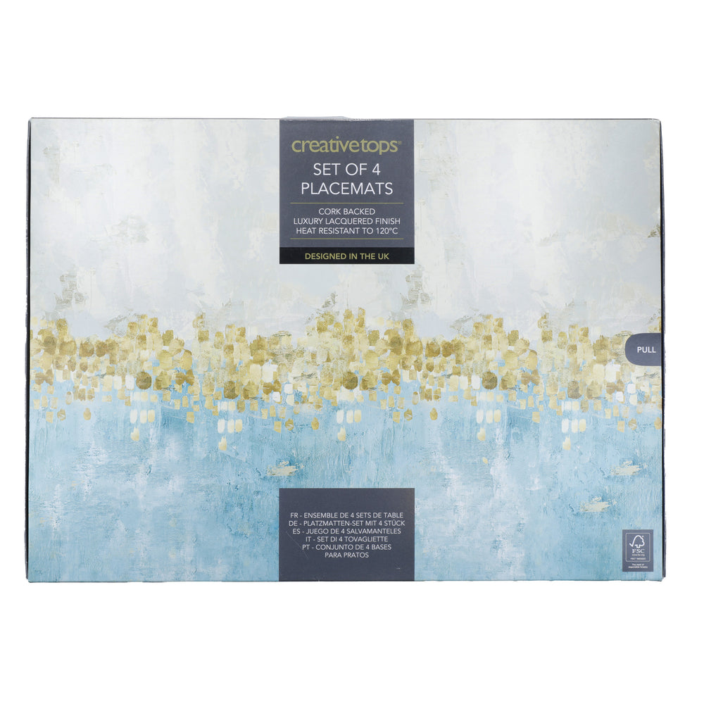 Creative Tops Golden Reflections Pack Of 4 Large Premium Placemats