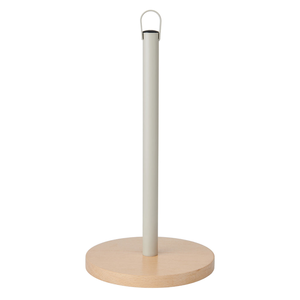 KitchenCraft Idilica Kitchen Roll Holder with Beechwood Base, 31.5cm image 1