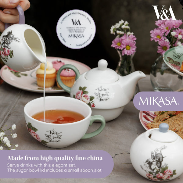 Mikasa and the V&A Alice In Wonderland Bone China Sugar Bowl And Creamer, 200ml image 10