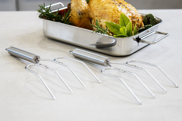 MasterClass Pair of Stainless Steel Oven Forks image 5