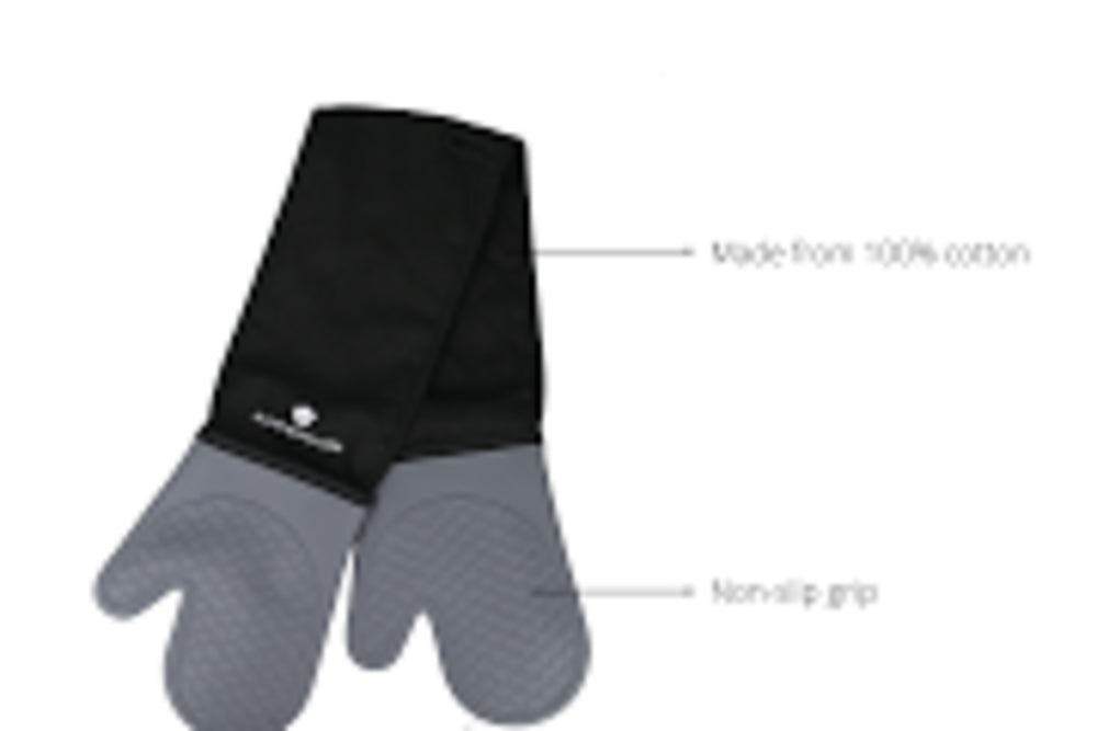 MasterClass Waterproof Silicone Double Oven Gloves with Thumbs