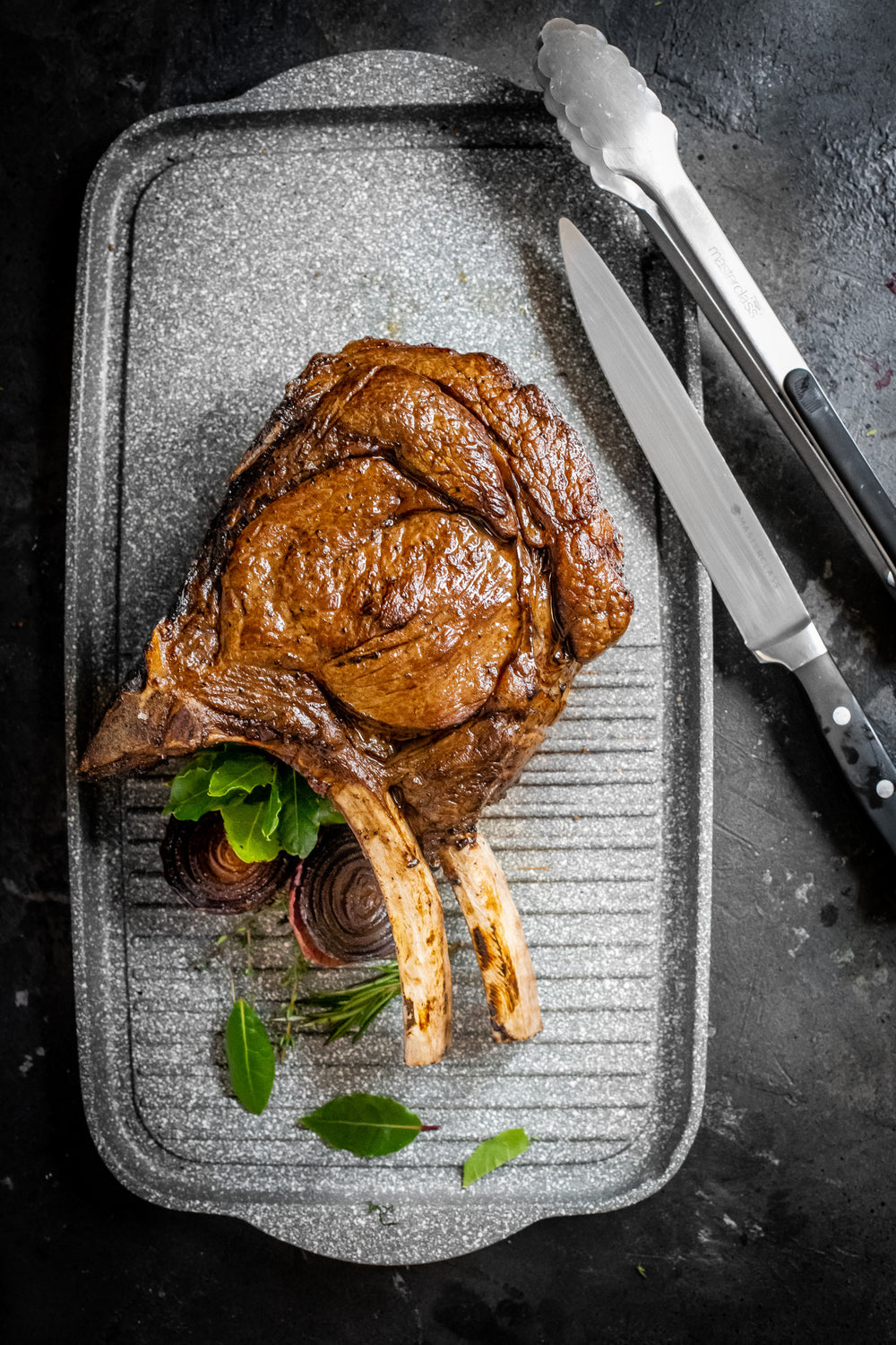 MasterClass Deluxe Stainless Steel 23cm Food Tongs