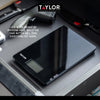 Taylor Pro Black Glass Digital Dual 5Kg Kitchen Scale image 12