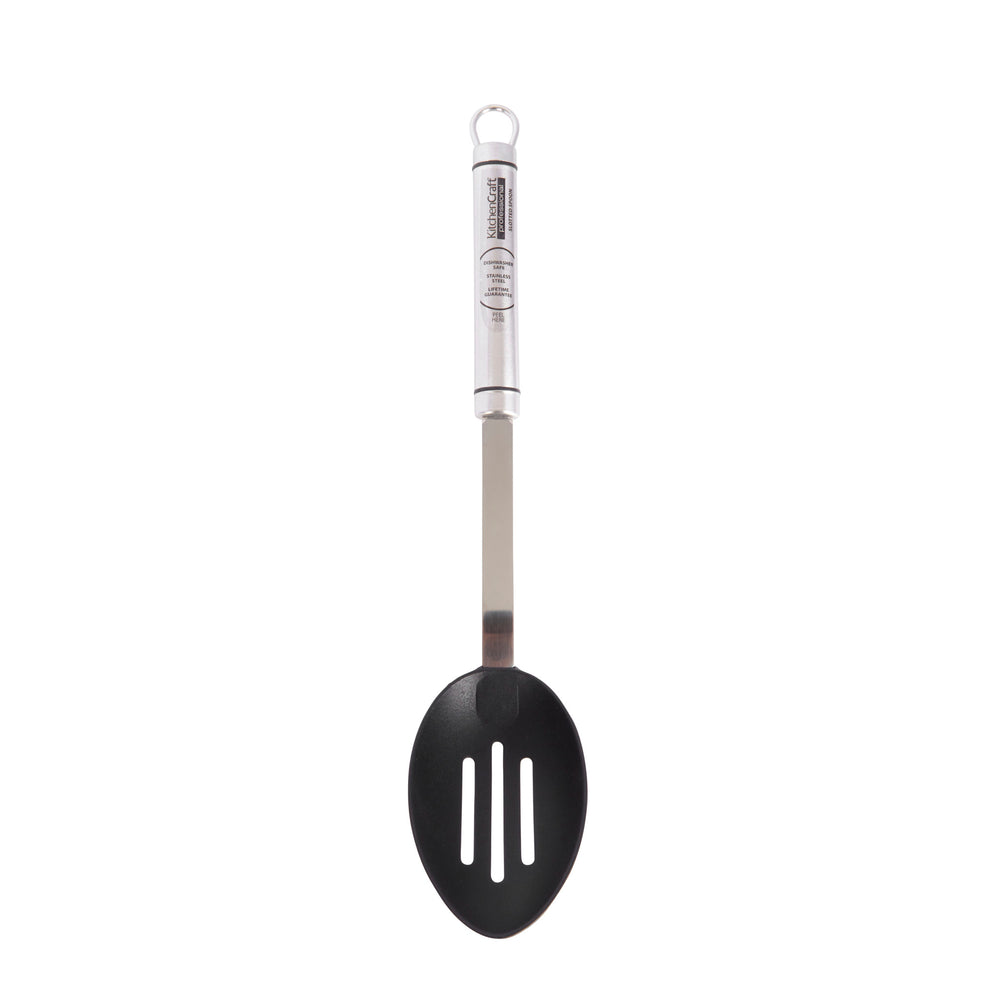 KitchenCraft Oval Handled Stainless Steel Non-Stick Slotted Spoon