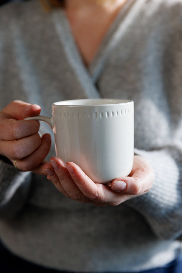 Mikasa Cranborne Stoneware Mugs, Set of 4, 320ml, Cream image 2