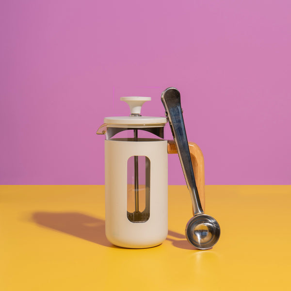 La Cafetière 2pc Cafetière Gift Set with Pisa 3-Cup Cafetière, Flint, and Stainless Steel Coffee Measuring Spoon with Clip image 2