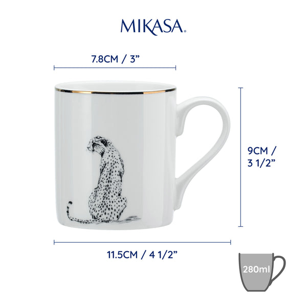 Mikasa Cheetah Straight-Sided Porcelain Mug, 280ml image 7