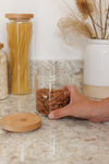KitchenCraft Idilica Glass Storage Jar with Beechwood Lid, 500ml image 5