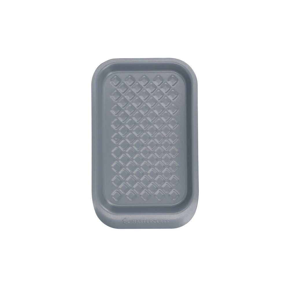 MasterClass Smart Ceramic Baking Tray with Robust Non-Stick Coating, Carbon Steel, Grey, 23 x 15cm