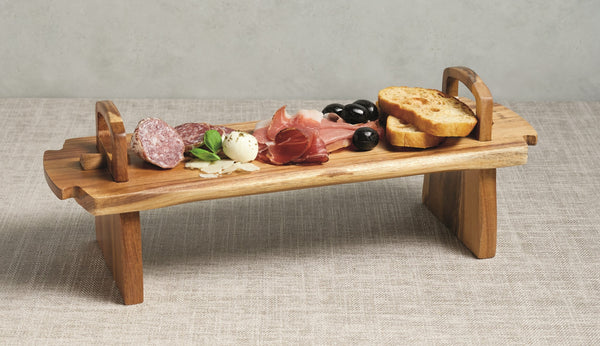 Artesà Large Acacia Wood Antipasti Platform Platter image 2