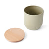 KitchenCraft Idilica Kitchen Canister with Beechwood Lid, 12 x 12cm, Putty image 3