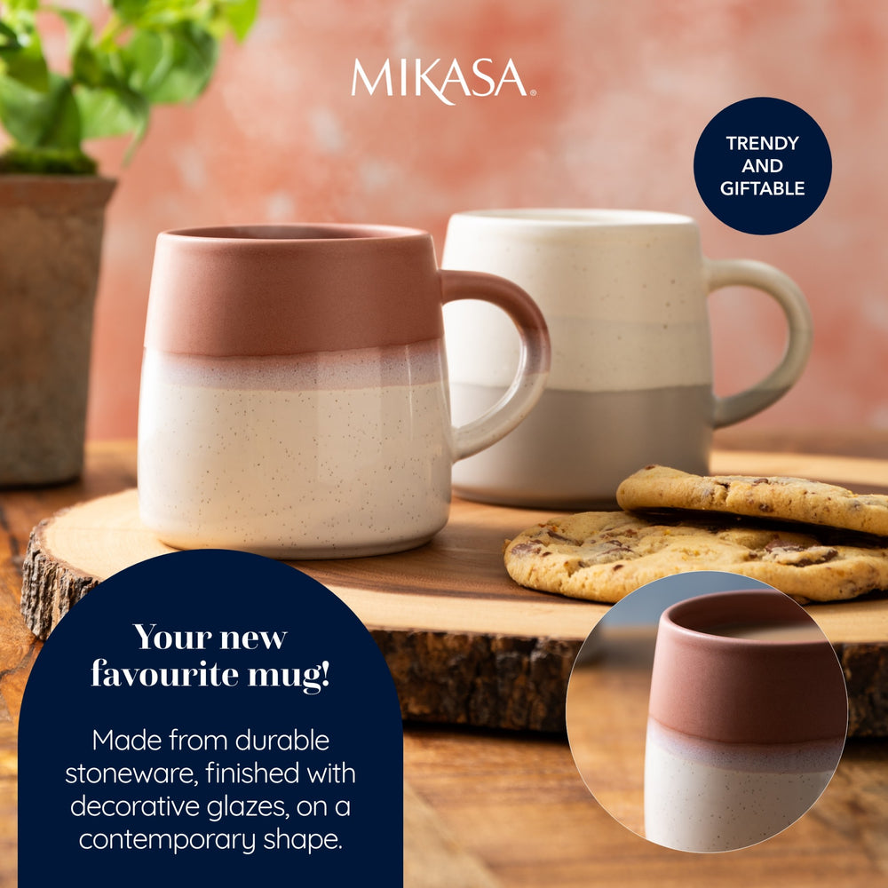 Mikasa Pink Reactive Glaze Mug, 400ML
