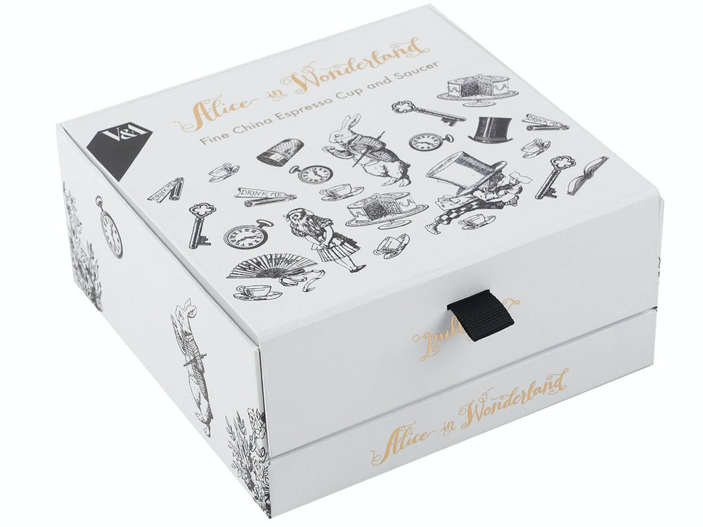 Victoria And Albert Alice In Wonderland Espresso Cup And Saucer