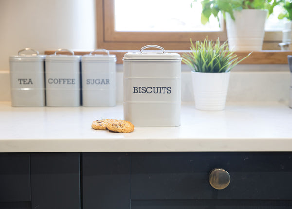 Living Nostalgia French Grey Biscuit Tin image 2