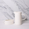 2pc White Porcelain Tableware Set including 1.5L Ridged Jug and 450ml Gravy Boat - M By Mikasa image 2