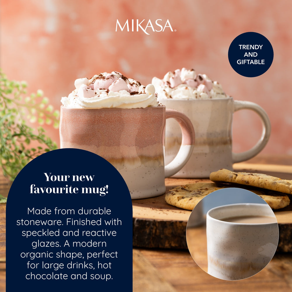 Mikasa White Reactive Glaze Mug, 450ML