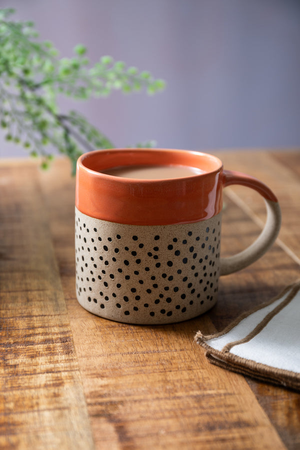 Mikasa Wax Resist Orange Glaze Mug, 390ML image 2