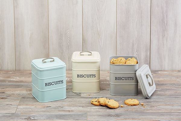 Living Nostalgia French Grey Biscuit Tin image 8