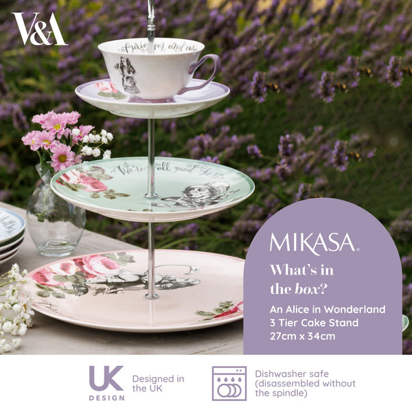 Mikasa and the V&A Alice In Wonderland Bone China 3-Tier Cake Stand image 9