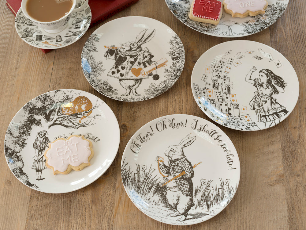 Victoria And Albert Alice In Wonderland Side Plates, Set of 4