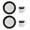 Mikasa Luxe Deco China Espresso Cups and Saucers, Set of 2, 100ml image 1