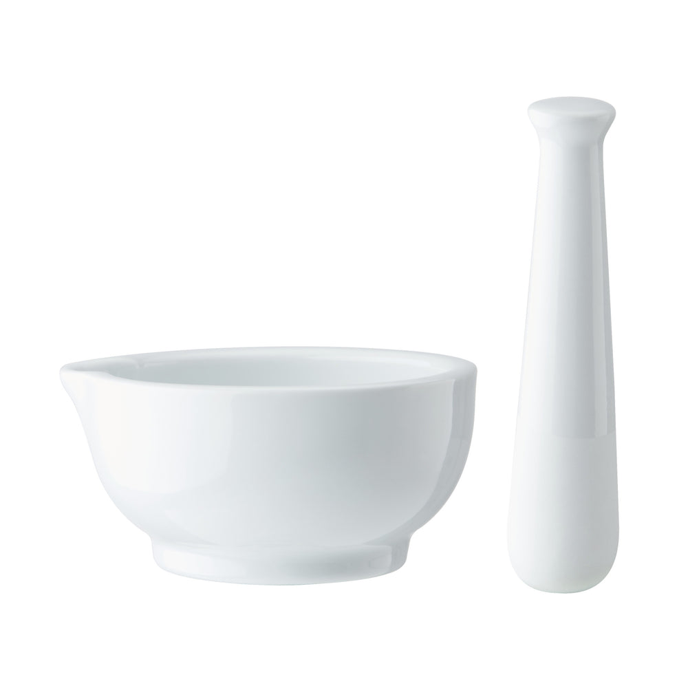 Mikasa Chalk Porcelain Pestle and Mortar, White image 1